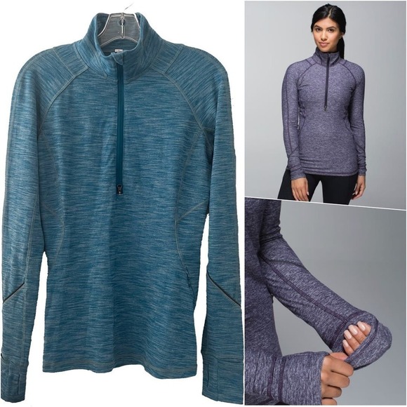 Lululemon Run 1/2 Zip Long Sleeve Blue 8 NWOT - Picture 1 of 10